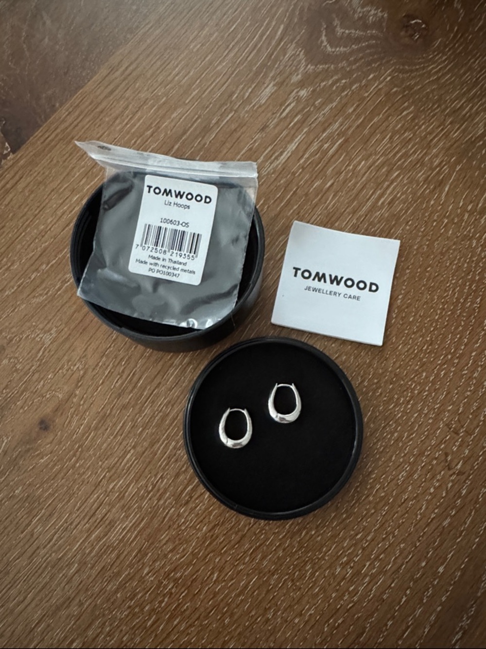 TOM WOOD Silver Hoop Earrings